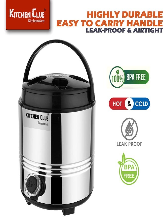 KITCHEN CLUE Stainless Steel PUF Insulated Water/Tea Containers for Kitchen I 5 Liter I Hot Tea Flask/Bottled Jug I Unbreakable & Highly Durable I Easy to Clean & Maintain (5 Liter) - Image 3